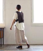 ハンドスモッキングコットンポプリン　2wayベスト